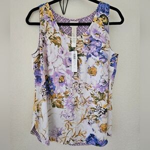 NWT Chico's Floral Reversible Blouse